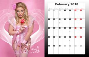 xsiteability.com - Miss Whitney Morgan February 2018 Desktop Calendar thumbnail